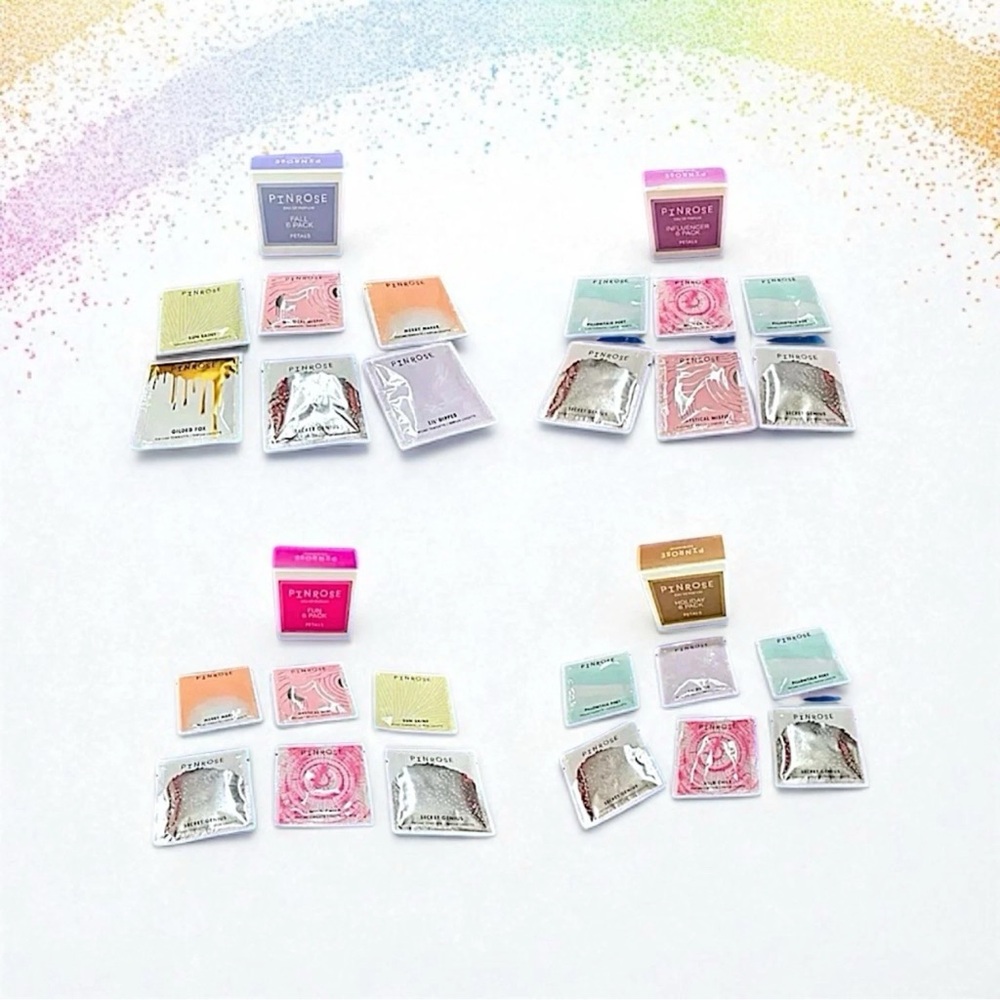 Lot of 4 Pinrose Eau De Parfum 6 Pack - Petals - 6 Single Use Towelettes